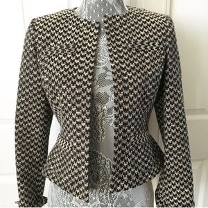 Dana Buchman Houndstooth Checked Jacket sz 2